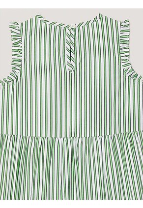 Vestido Verde A Capas Con Detalles Fruncidos Tommy Hilfiger