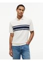Polo Blanco De Rayas Y Corte Clásico En Piqué Tommy Hilfiger de Tommy Hilfiger