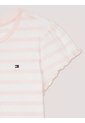 Camiseta Rosa A Rayas Con Logo Tommy Hilfiger de Tommy Hilfiger