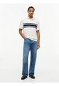 Polo Blanco De Rayas Y Corte Clásico En Piqué Tommy Hilfiger de Tommy Hilfiger