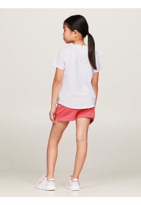 Conjunto Rosa De Camiseta Y Shorts Slim Essential Tommy Hilfiger