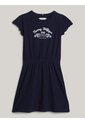 Vestido Azul Marino De Corte Amplio Con Logo Floral Tommy Hilfiger de Tommy Hilfiger