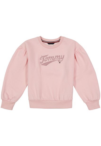 Suéter Rosa Con Mangas Abullonadas Tommy Hilfiger