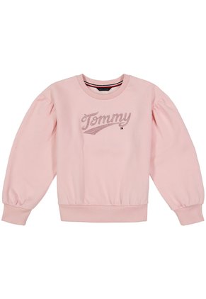 Suéter Rosa Con Mangas Abullonadas Tommy Hilfiger