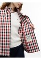 Chaqueta Roja Bomber Corta De Cuadros Y Corte Amplio Tommy Hilfiger de Tommy Hilfiger