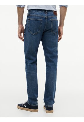 Jeans Azul Oscuro Denton Rectos Con Efecto Usado Tommy Hilfiger
