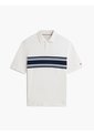Polo Blanco De Rayas Y Corte Clásico En Piqué Tommy Hilfiger de Tommy Hilfiger