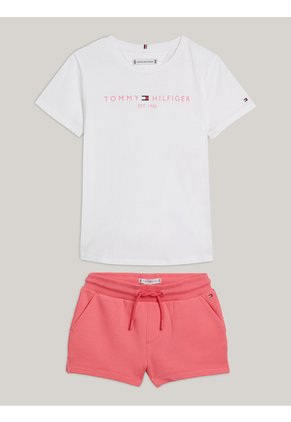Conjunto Rosa De Camiseta Y Shorts Slim Essential Tommy Hilfiger