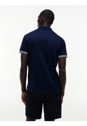 Polo Azul De Corte Regular Con Tejido Jacquard Tommy Hilfiger