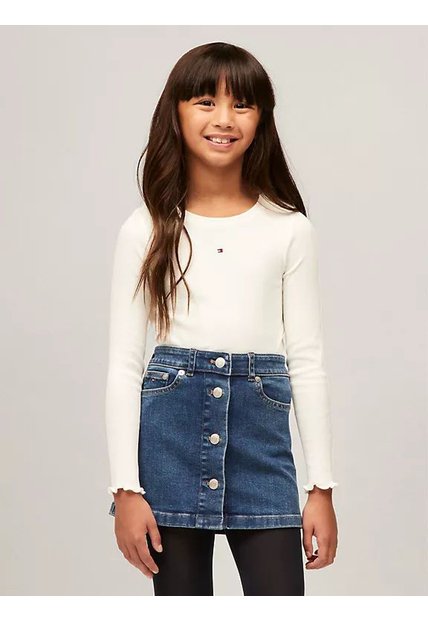 Camiseta Blanca Essential Con Logo Tommy Hilfiger
