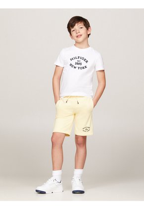 Bermudas Amarillo De Chándal Con Monotipo Tommy Hilfiger