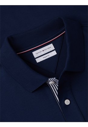 Polo Azul De Corte Regular Con Tejido Jacquard Tommy Hilfiger