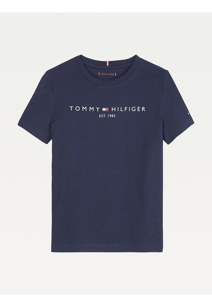 Camiseta Essential De Algodón Niño Azul Tommy Hilfiger