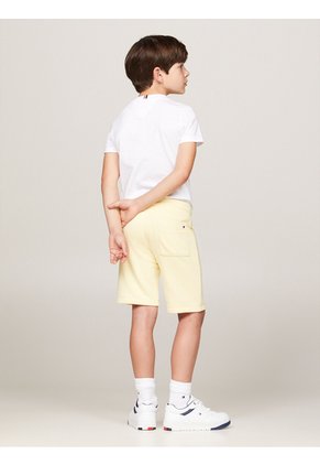 Bermudas Amarillo De Chándal Con Monotipo Tommy Hilfiger