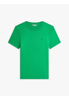 Camiseta Verde Slim De Cuello Redondo Tommy Hilfiger