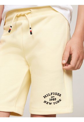 Bermudas Amarillo De Chándal Con Monotipo Tommy Hilfiger
