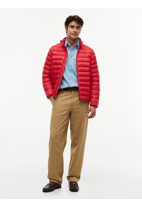 Chaqueta Roja Plegable Repelente Al Agua Tommy Hilfiger