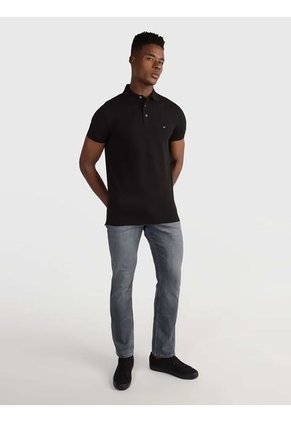 Polo 1985 Collection De Piqué Y Corte Slim Hombre Negro Tommy Hilfiger
