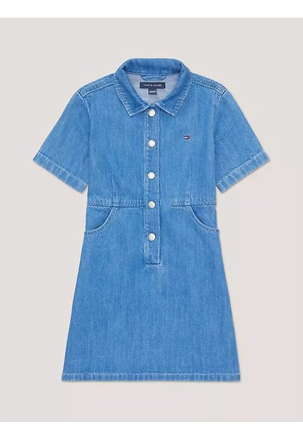 Vestido Azul Denim Con Botones Tommy Hilfiger