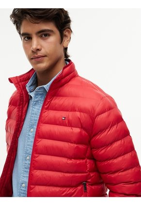 Chaqueta Roja Plegable Repelente Al Agua Tommy Hilfiger