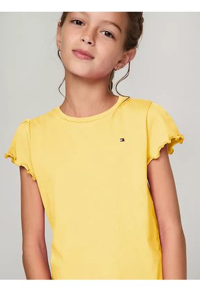 Camiseta Amarilla Essential Con Logo Tommy Hilfiger