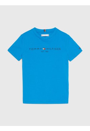 Camiseta Azul Essential De Cuello Redondo Con Logo Tommy Hilfiger