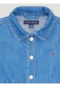 Vestido Azul Denim Con Botones Tommy Hilfiger de Tommy Hilfiger