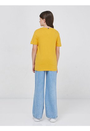 Camiseta Dorado Essential De Cuello Redondo Con Logo Tommy Hilfiger