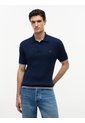 Polo Azul De Punto Trenzado Y Corte Regular Tommy Hilfiger de Tommy Hilfiger