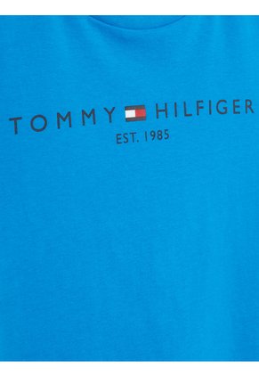 Camiseta Azul Essential De Cuello Redondo Con Logo Tommy Hilfiger