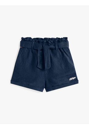 Pantalonetas Azul Marino En Mezcla De Lino Tommy Hilfiger