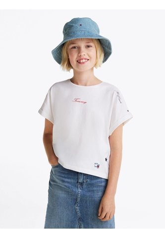 Camiseta Blanca Con Logo Bordado En El Pecho Tommy Hilfiger Tommy Hilfiger