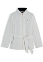 Chaqueta Blanca Yatch Con Cinturón Anudable Y Logo Tommy Hilfiger de Tommy Hilfiger