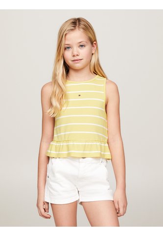 Camiseta Amarilla Sin Mangas Con Péplum Tommy Hilfiger Tommy Hilfiger