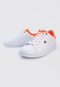 Tenis Lifestyle Blanco-Naranja Neón Tommy Hilfiger Lossom de Tommy Hilfiger