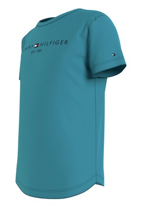 Camiseta Celeste Essential De Corte Slim Con Logo Tommy Hilfiger