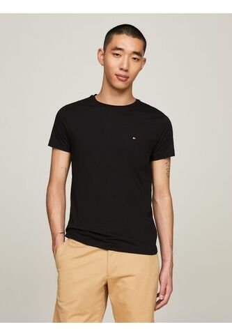 Camiseta Manga Corta Negro Slim Fit Esencial Tommy Hilfiger