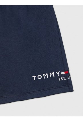 Bermudas Azul Oscuro Con Logo Tommy Hilfiger