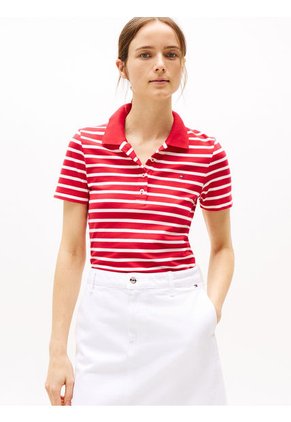 Polo Rojo 1985 Collection Slim De Piqué Tommy Hilfiger