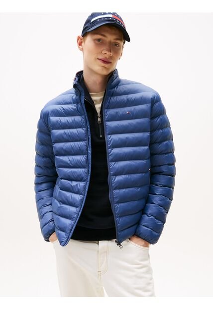 Rompe Azul Oscuro Viento Acolchada Plegable Tommy Hilfiger