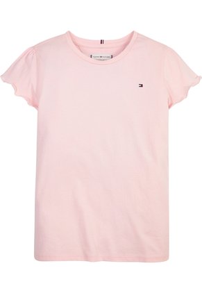 Camiseta Rosa Essential De Corte Slim Con Volantes Tommy Hilfiger