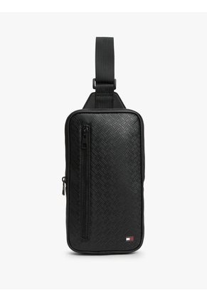 Bolso Negro Sling Con Diseño De Monograma TH Tommy Hilfiger