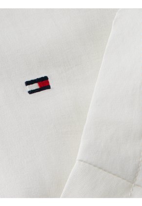 Chaqueta Blanca Yatch Con Cinturón Anudable Y Logo Tommy Hilfiger