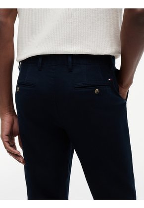 Pantalón Azul Marino Chino Denton Recto Texturizado Tommy Hilfiger