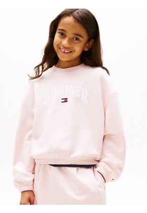 Saco Rosa Universitario De Corte Amplio Tommy Hilfiger