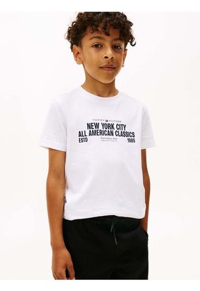 Camiseta Blanca Con Logo Gráfico NYC Tommy Hilfiger