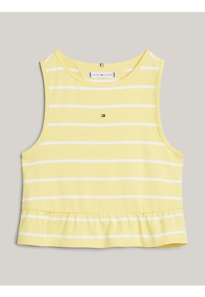 Camiseta Amarilla Sin Mangas Con Péplum Tommy Hilfiger