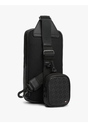 Bolso Negro Sling Con Diseño De Monograma TH Tommy Hilfiger