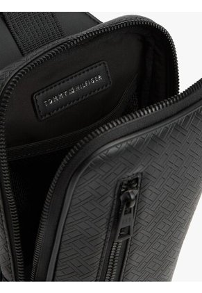 Bolso Negro Sling Con Diseño De Monograma TH Tommy Hilfiger