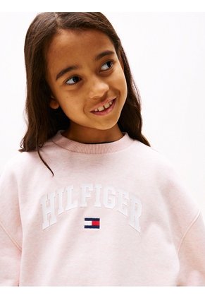 Saco Rosa Universitario De Corte Amplio Tommy Hilfiger